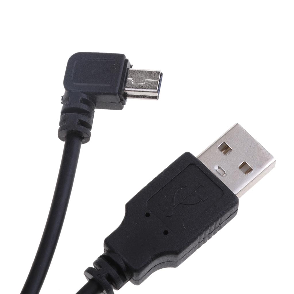 3.5m Dash Cam Charger Cable 5V 2A USB To Mini USB Charger Cable Left Bend DVR GPS Charging Cable for Car Truck Mobile Phones MP3
