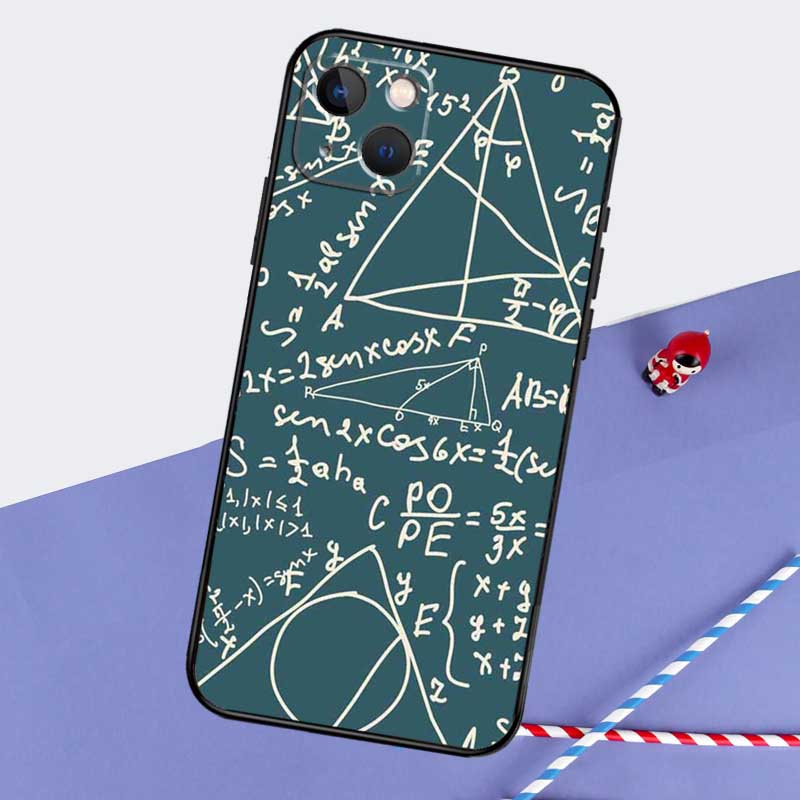E mc2 Формула Математика Забавный Научный Чехол для Телефона Для iPhone 16 Pro Max 12 13 Mini 11 14 15 Pro Max XR 15 16 Plus 16e Задняя Крышка