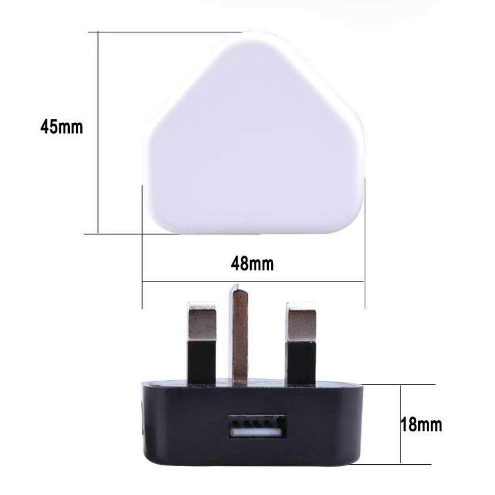 3-контактный адаптер питания Travel 5V 1A, британская вилка, USB-зарядное устройство, настенное зарядное устройство