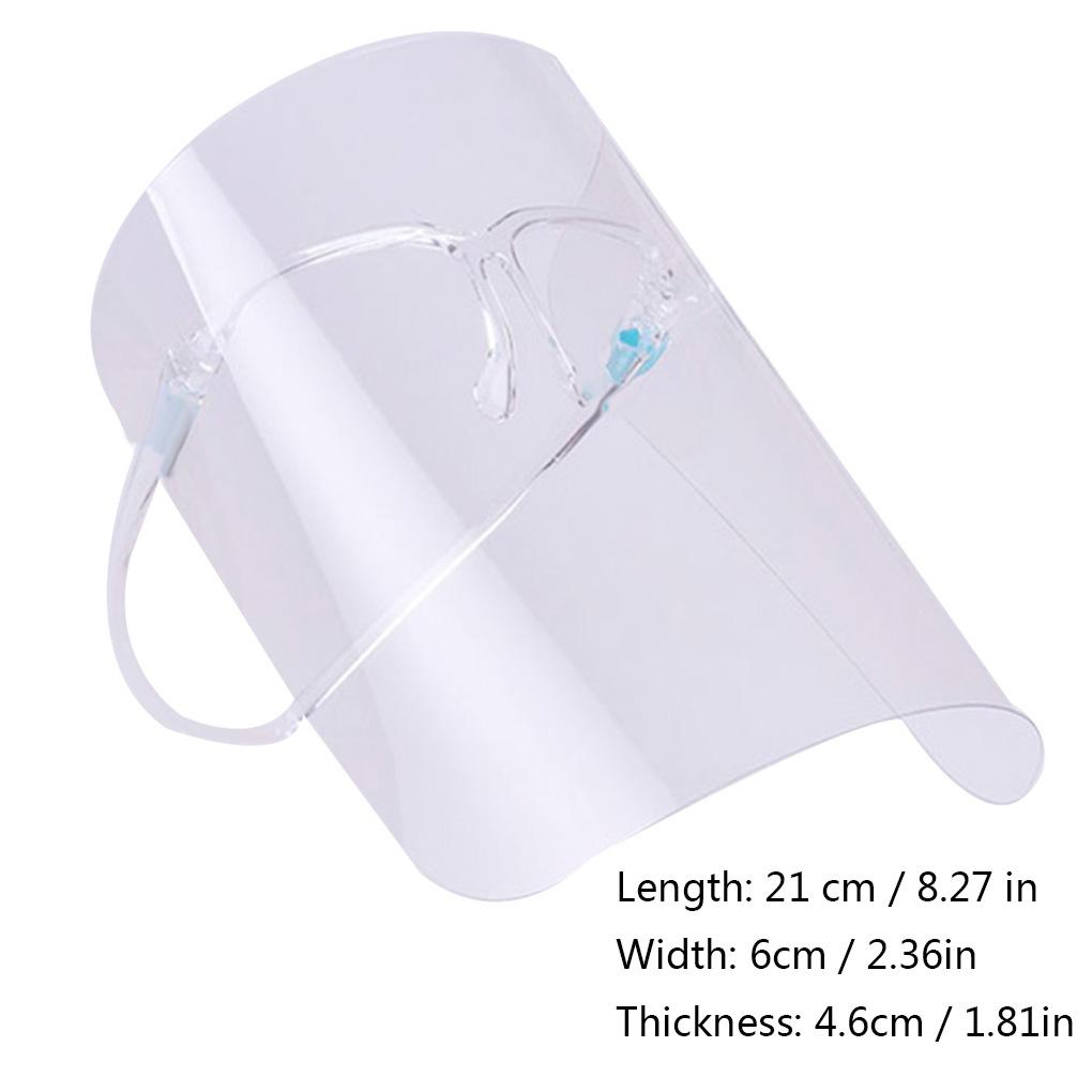 Защитный рабочий экран с прозрачным козырьком во весь экран и очками