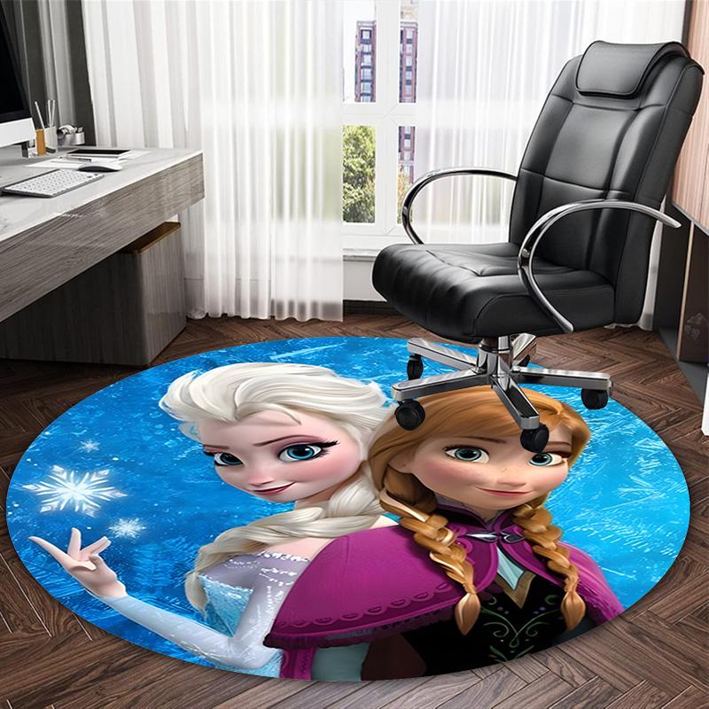 1pc Ice Queen Carpet, Round Rug, Comfortable, Suitable for Entryways, Living Rooms, Office, And Bedrooms, Christmas Decoration