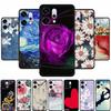 Чехол для Oppo Reno 14 Pro 5G, 3D тиснение, цветок, черный силикон, мягкая задняя крышка, чехол для телефона Oppo Reno14 Pro, 6.83", Coque Bag