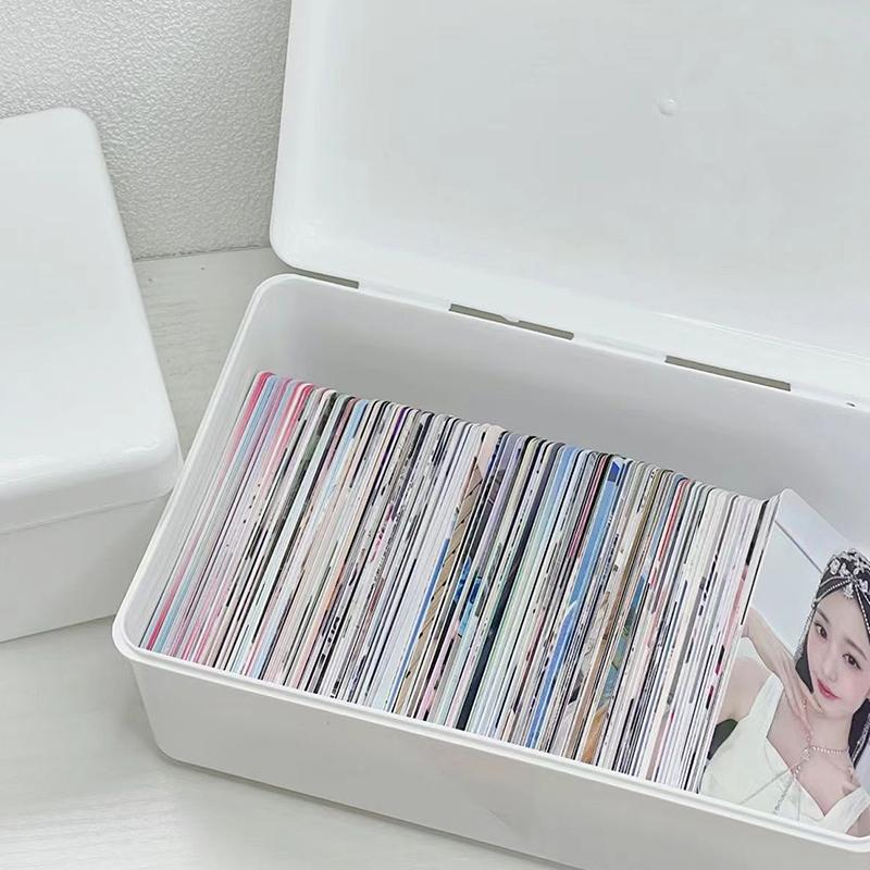 Прозрачный флип-контейнер для хранения ватных палочек, органайзер для косметики, многофункциональный контейнер для хранения фотокарточек, пылезащитный ящик