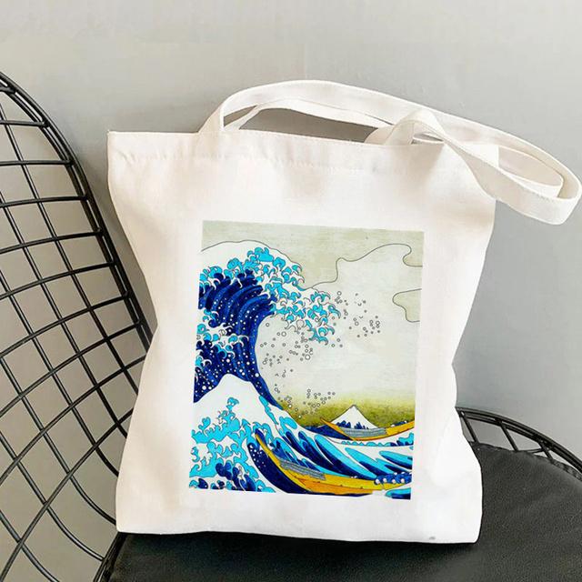 Сумка-шоппер The Great Retro Wave с розовым принтом Kawaii Bag Harajuku, женская сумка для покупок, холщовая сумка-шоппер для девочек, женская сумка на плечо