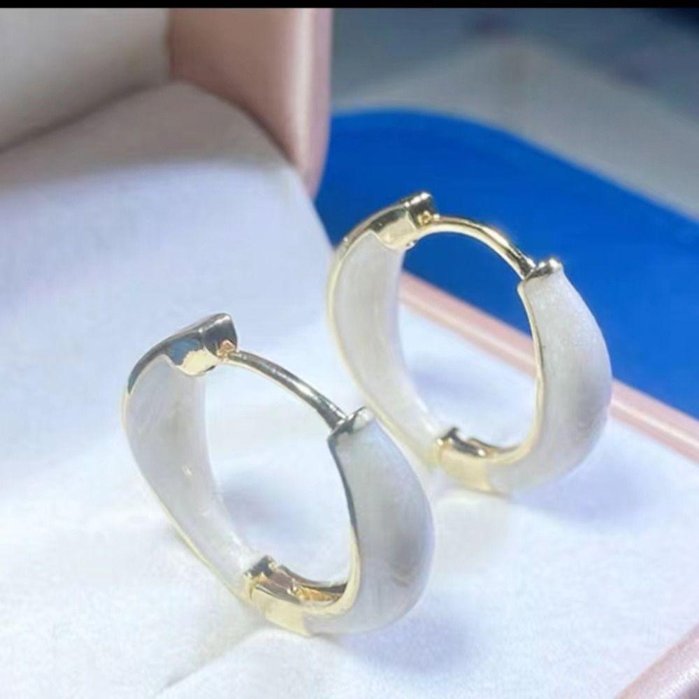 Серьги-кольца с капающим маслом, ювелирные аксессуары, серьги-кольца с эмалью в винтажном стиле, для девочек