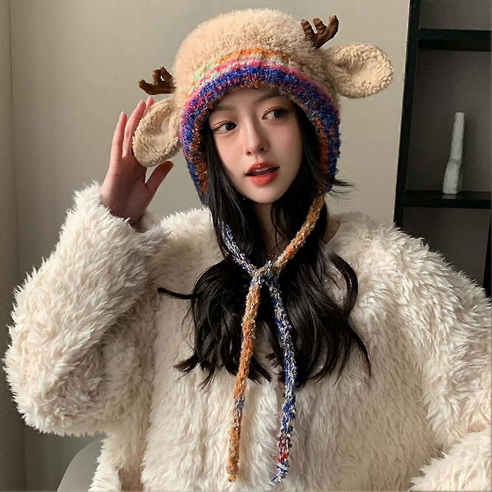 Deer Storage Hat - Festive Festival Antler Hat & Handbag, Windproof Foldable