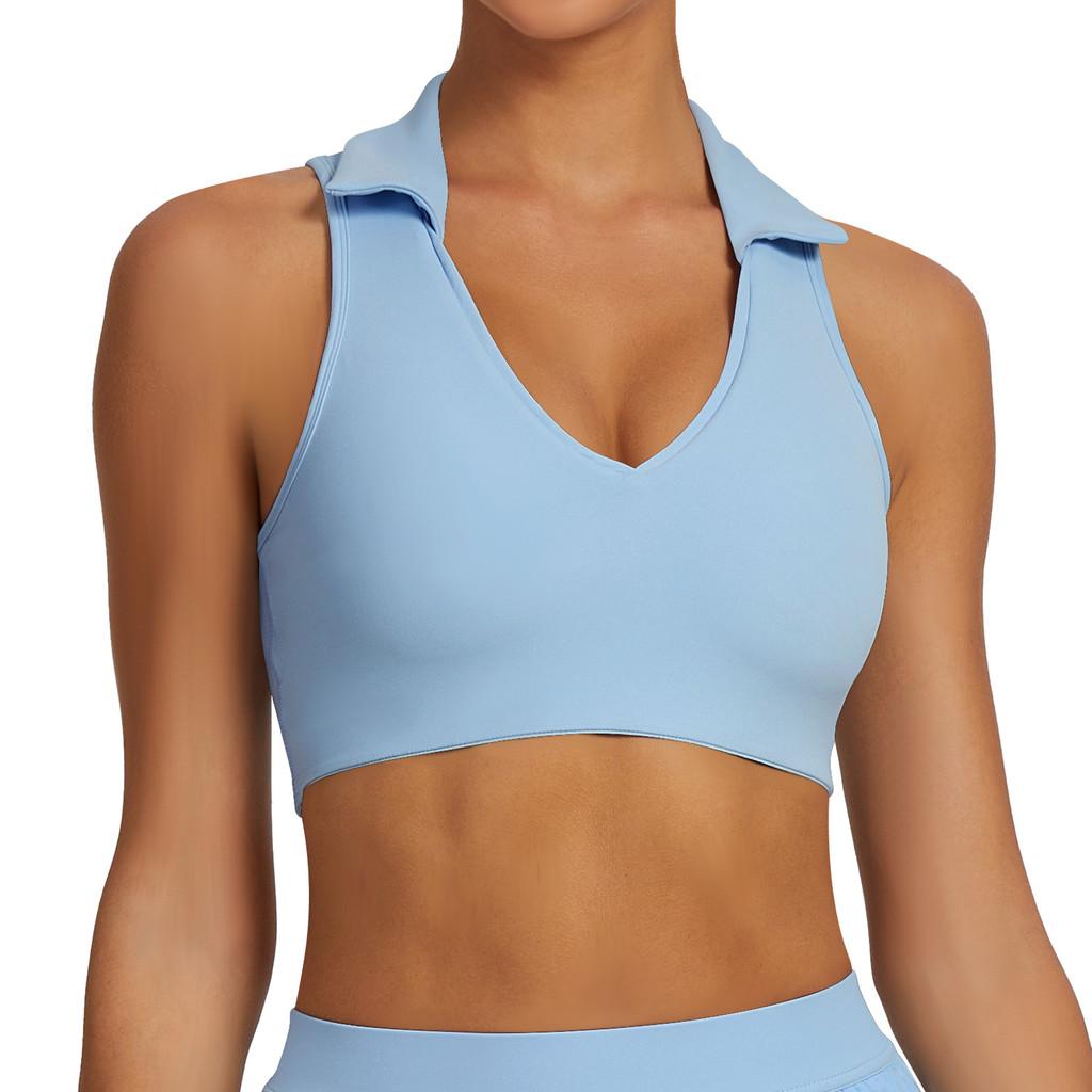Womens Sleeveless Polo Tank Top With Moisturewicking Fabric For Running And Workout Sessions