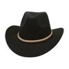 Vintage Ethnic Style Neutral Hat Solid Color And Western Cowboy Hat Felt Hat Woolen Top Hat