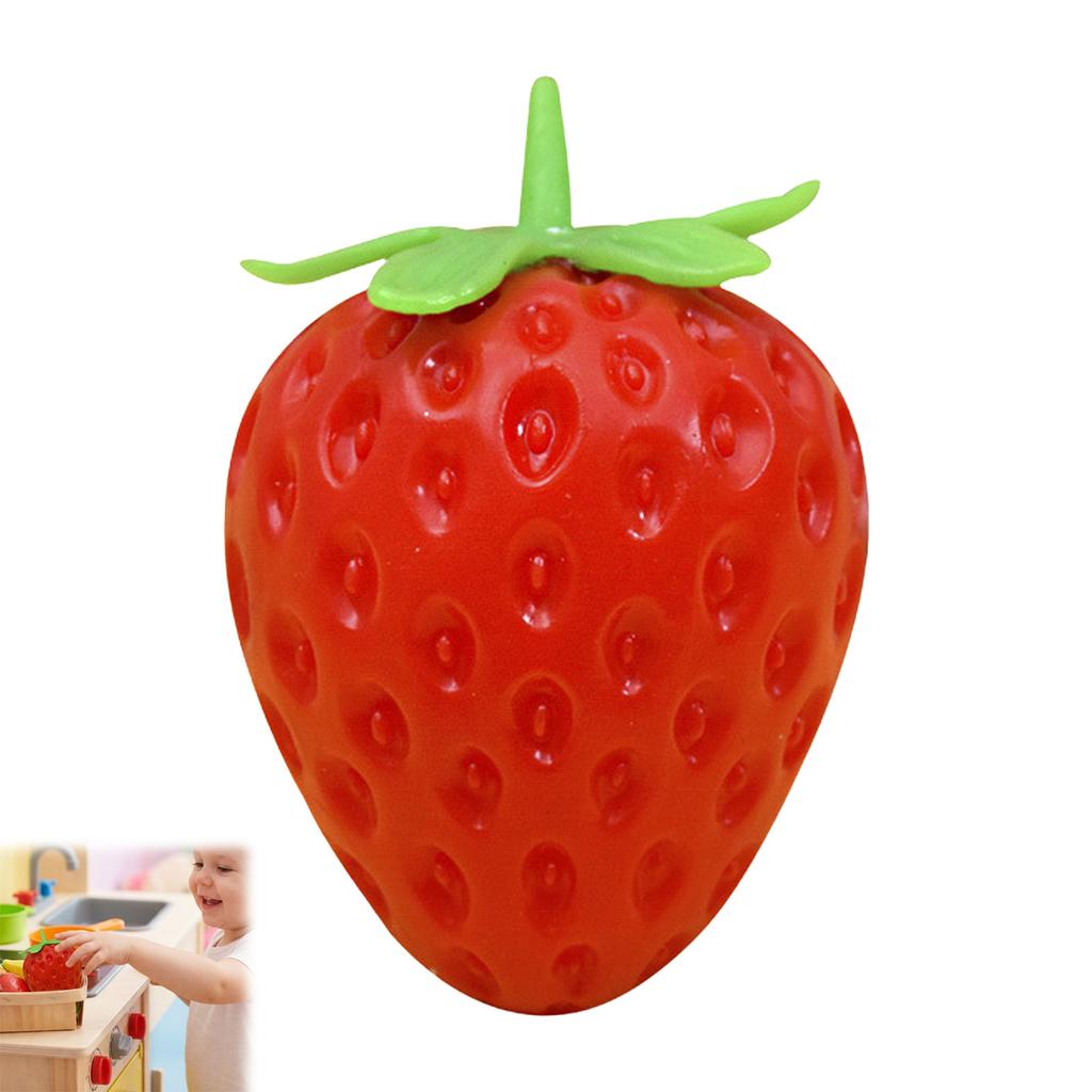 Strawberry Shaped Slow Rebound Stress Relief Toy TRP Material For Kids And Adults