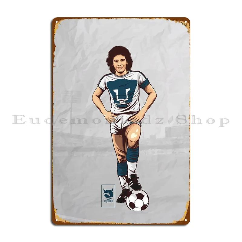 Уго Санчес Пумас Домашняя DM10 Футбольный Бог Эль Тринче Карлович рука бога легендарная Металлическая Табличка Кухня Стена Жестяная Вывеска Постер
