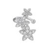 ZHUKOU butterfly Ear cuffs women clip on earrings Flower No Pierced earrings for women Cubic Zirconia Jewelry VE705