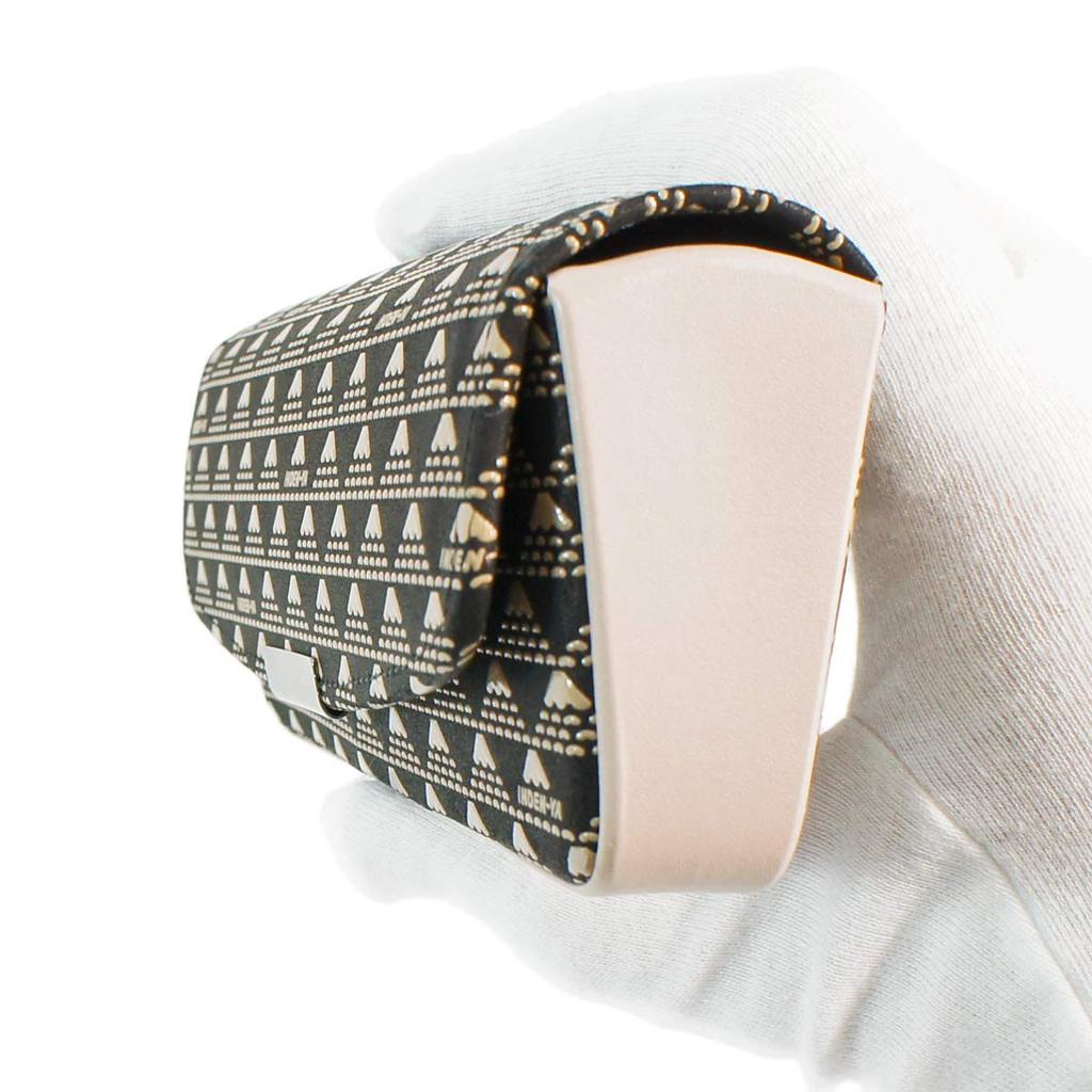 Inden Glasses Case Deerskin Takane Fuji Pattern Black X White Lacquer [Indenya] Mt. 2812-11