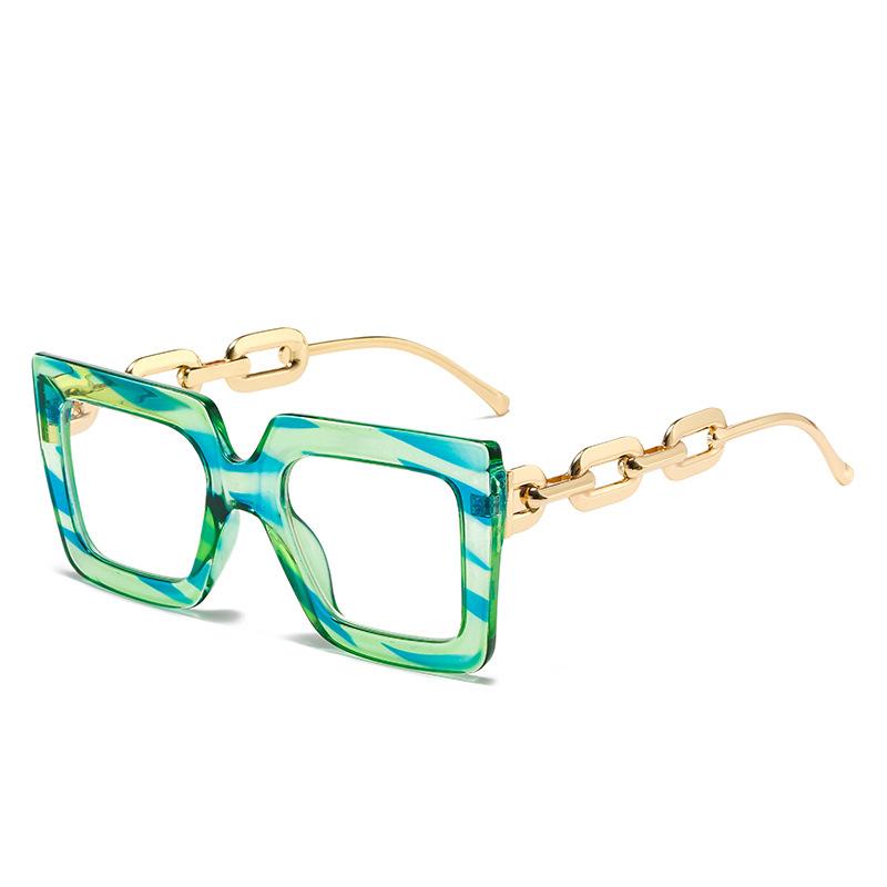 Twooo 3207 Oversized Square Glasses Chain Leg Fashion Sunglasses Women