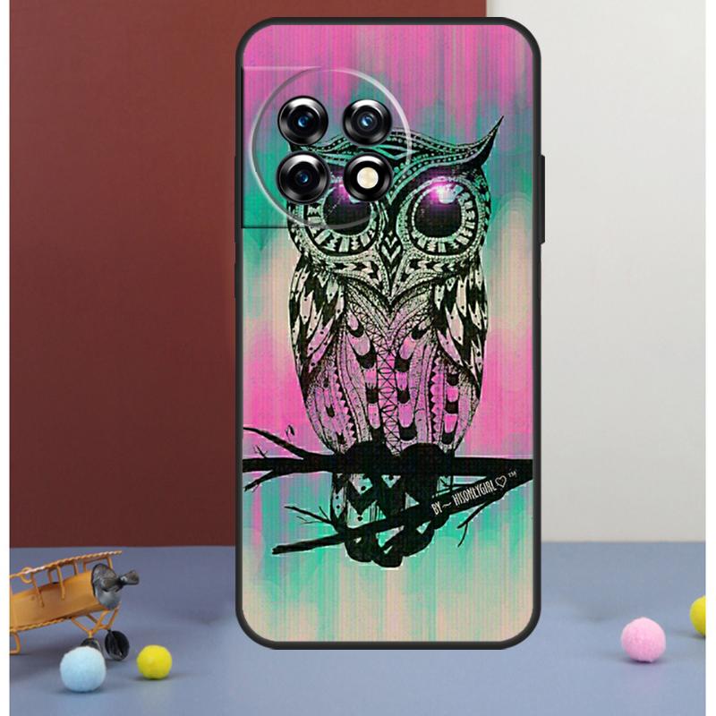 Cute Cartoon Owl Cover For OnePlus Nord 4 CE 2 3 Lite N20 N30 9 10 Pro 8T 9RT 10T 11 OnePlus 12 13 R Case