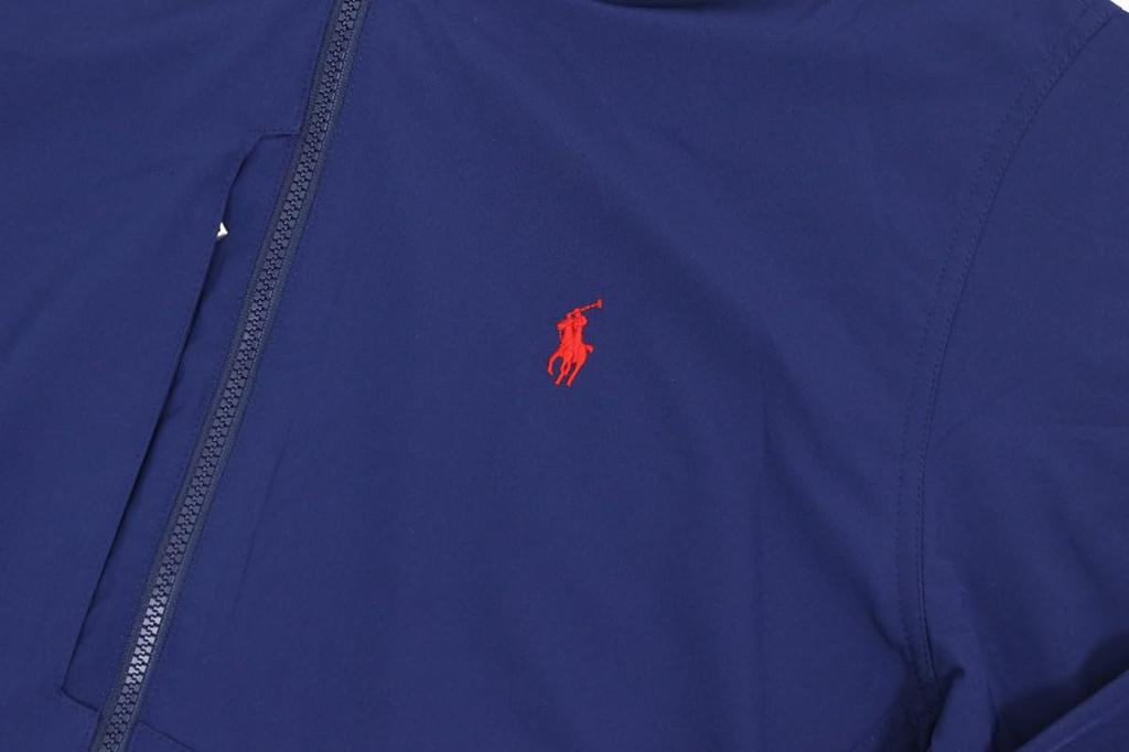 POLO RALPH LAUREN Мужская ветровка на молнии Performance Stretch, темно-синяя, размер L, легкая активная верхняя одежда (01010007)