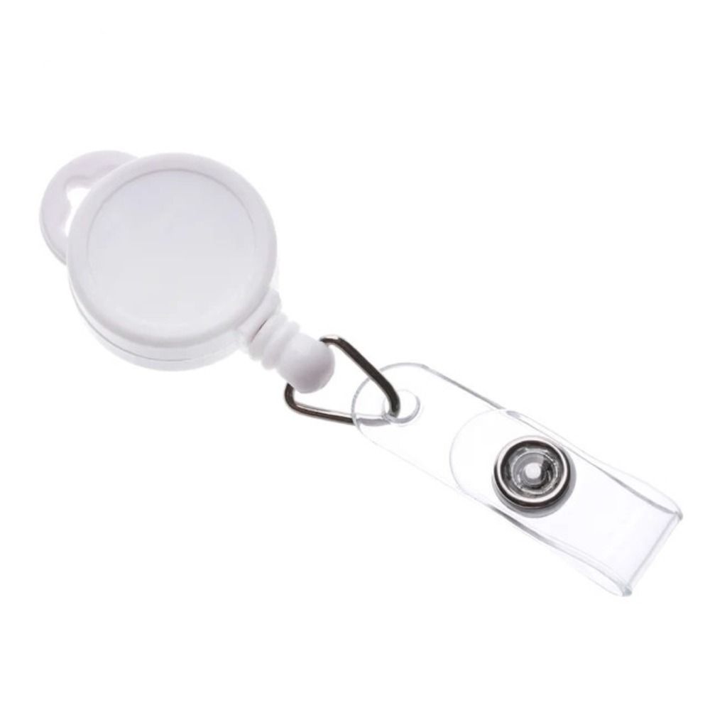 Бейджхолдер с клипсой и ретрактором для бейджа, защита от потери, легко вытягиваемая пряжка, школьные принадлежности