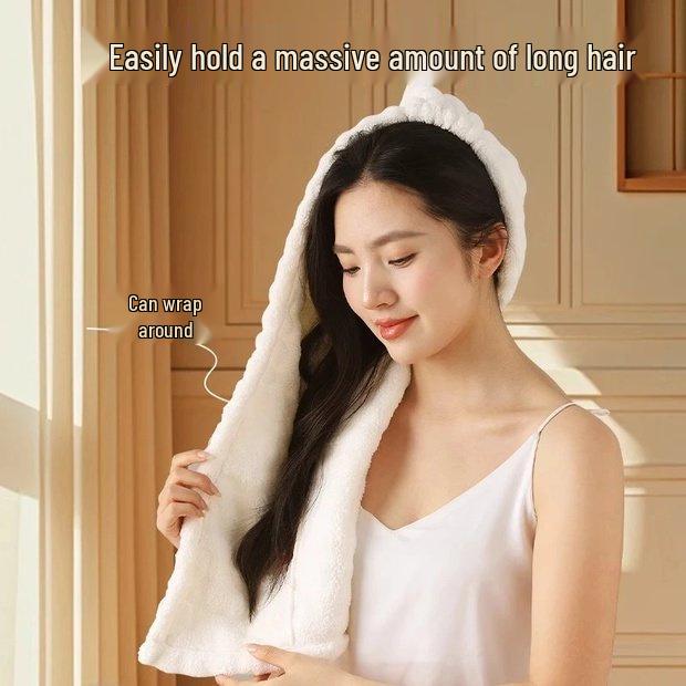 Super Absorbent Quick-Dry Hair Cap - Thick, One-Piece Towel Wrap for Women & Adults.