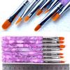 7pcs Nail Art Brush Pens Nail Brushes UV Gel Nail Polish Painting Drawing Brushes Set Manicure Tools