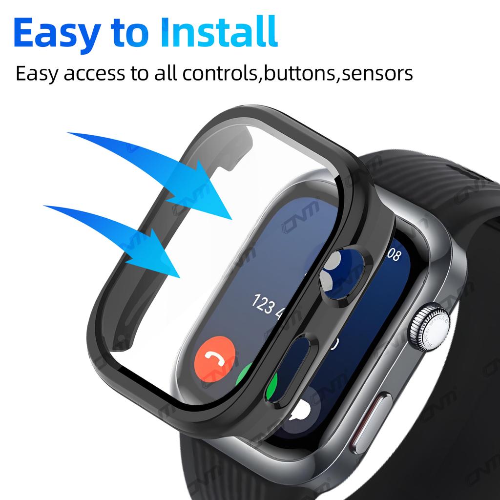 Case for Huawei Watch D2 Tempered Glass Screen Protector & Hard PC Protective Bumper Anti-scratch Cover Accessories