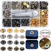 Snap Fasteners Kit 12.5Mm Metal Snap Buttons For Clothing Craft Bag Shoes Collar Belt Jeans Perfect Fit Adjust Button Diy Tailor