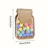 Colorful Acrylic Star Reward Jar with Wooden Frame - Home Encouragement Sticker Tool, Suitable for Positive Reinforcement