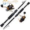 Набор катушек для удочки, телескопическая спиннинговая удочка 13 + 1BB, спиннинговая катушка, портативный комплект карбоновых удочек