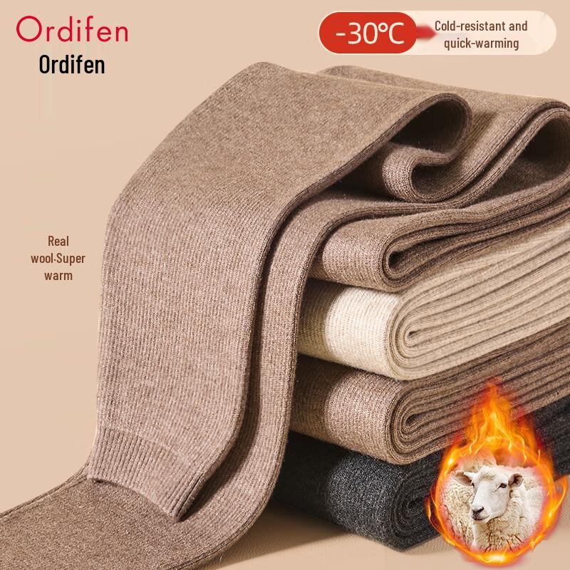 Женские термолеггинсы Audiffren с высокой талией и утолщенной шерстяной подкладкой