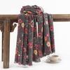Ethnic Style Scarf Women's Autumn and Winter All Match Printed Scarf Fresh Daisy Imitation Cashmere Scarf High End