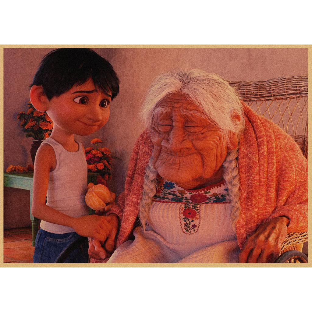 Ретро Аниме Постер из Крафт-бумаги Coco - Декоративное Настенное Искусство Фреска