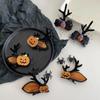2PCS Halloween Headdress Pumpkin Ghost Bat Antler Hairpin Funny Hair Accessories Girls' Holiday Dance Dress Party Hairpin Decor