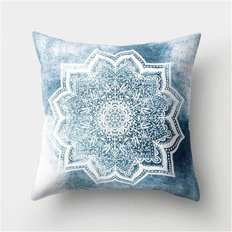 Elegant Boho Mandala Flower Square Cushion Cover For Stylish Home And Car Decoration
