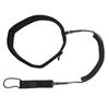 Coiled Leash Maximum Tensile Length Up To 10 Feet Safety Board Leash Coiled Surfing Leash for Surfing Beginner Practicing Supply