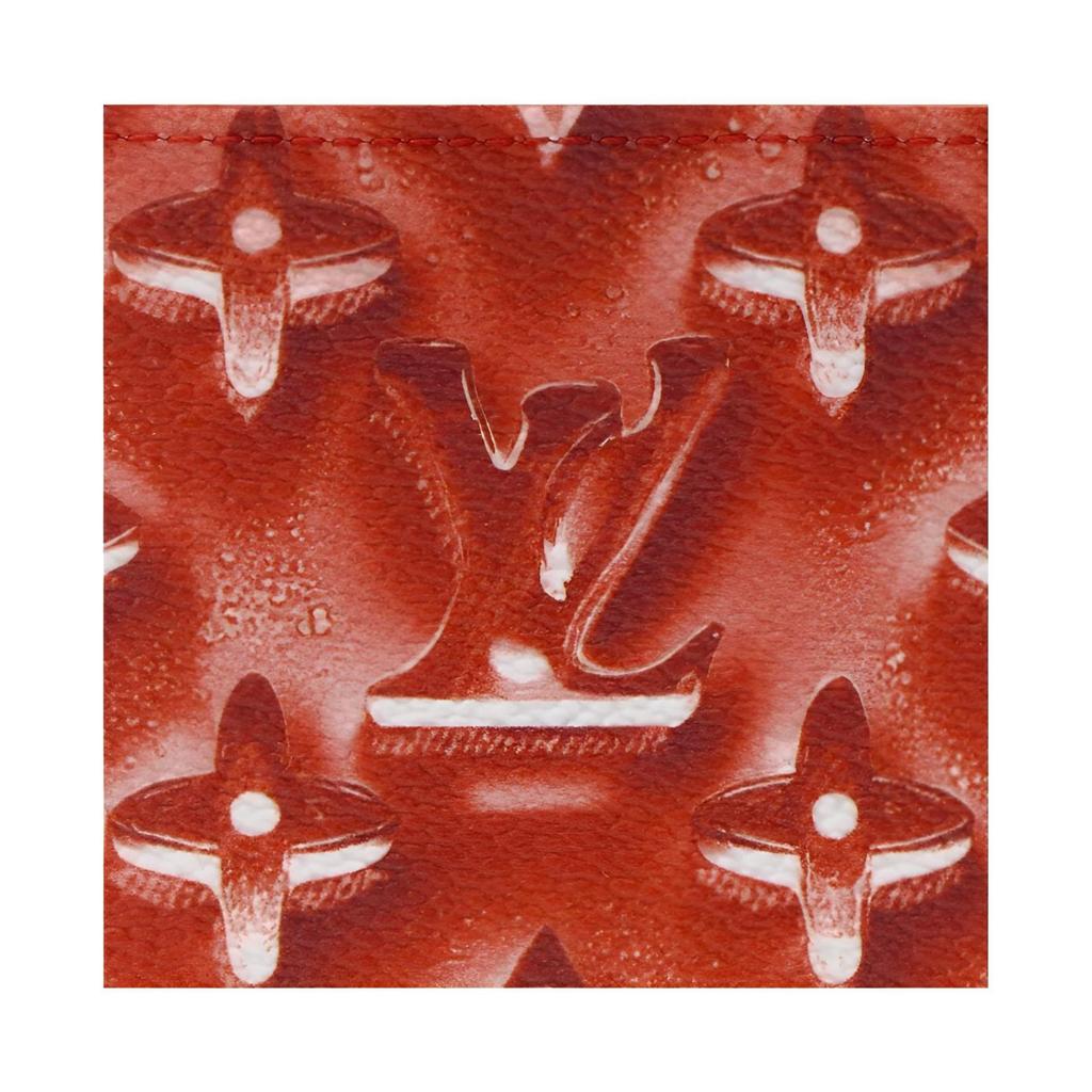 Louis Vuitton Держатель для паспорта из холста с монограммой в форме кубика льда Женские аксессуары Гранатово-красный M28595