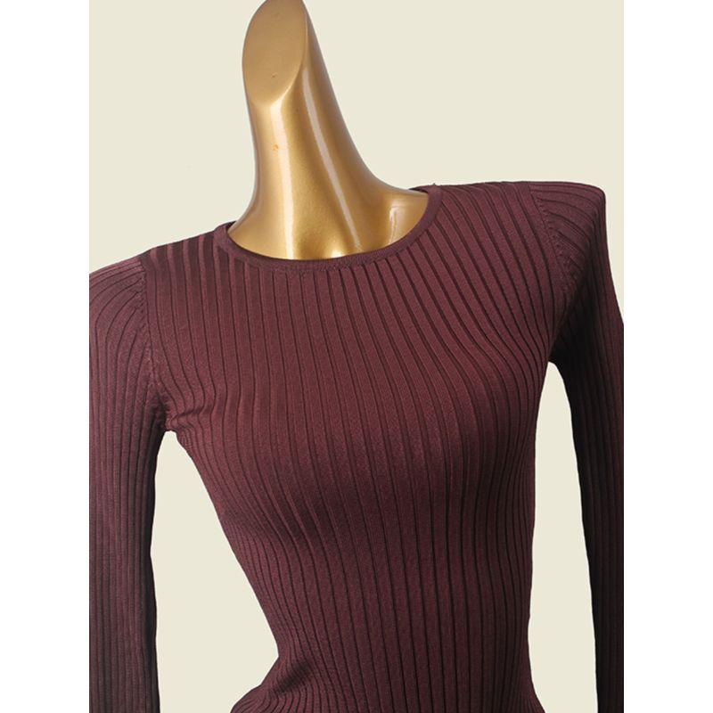 Australia Accessible Luxury Brand O-neck Short Bottoming Shirt Export Fashion Retro Metal Buckle Silm Pullover Inner Wear