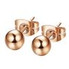 Unisex Stainless Steel Ball Stud Earrings In Black Gold Silver and Rose Gold - Cool Lightweight and Durable for Casual Wear or Gifts