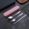 3Pcs Stainless Steel Dinnerware Set Tableware Chopsticks Fork Spoon Eco-Friendly Travel Cutlery Set Utensil Box Chopsticks Set