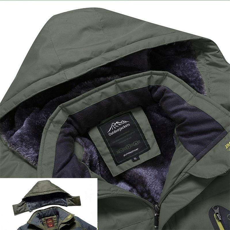 Мужская теплая куртка для альпинизма и катания на лыжах, осенне-зимняя, большого размера, с теплой подкладкой для кемпинга, с утолщенной мягкой оболочкой
