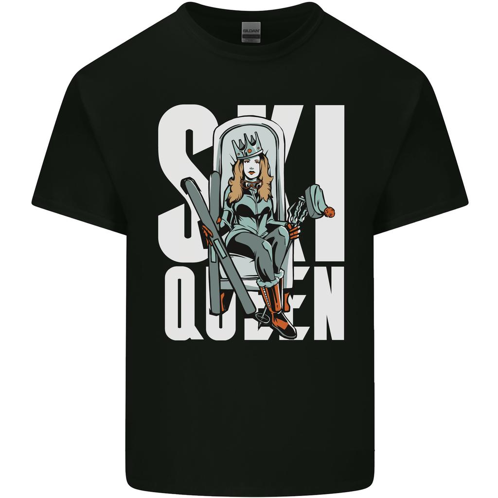Ski Queen Funny Skiing Winter Sports Unisexs Light Cotton TShirt