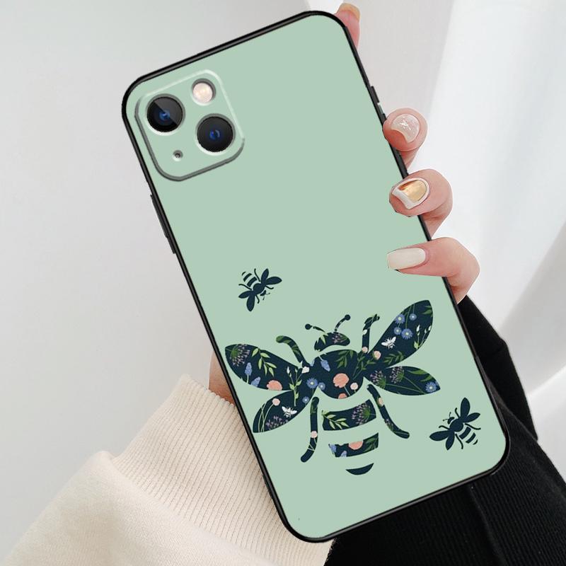 Bee Bumblebee Pattern Phone Case For iPhone 13 14 Pro Max 11 14 Pro Max 12 14 Pro Max mini 6 7 8 Plus SE 2020 Soft Cover