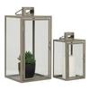 Green Metal and Glass Lantern - Set of 2 - HOUSE NORDIC Corfu