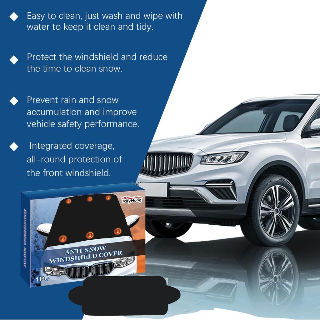 Антифриз Защита от Мороза Льда Снега Зимний Чехол-Тент на Лобовое Стекло - Подходит для Всех Моделей Автомобилей