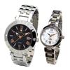 Пара часов Водонепроницаемость 10 АТМ Оснащены механизмом на батарейке Оснащены механизмом на солнечной батарее Часы с красивым циферблатом из хрусталя НАВСЕГДА [Мужские]