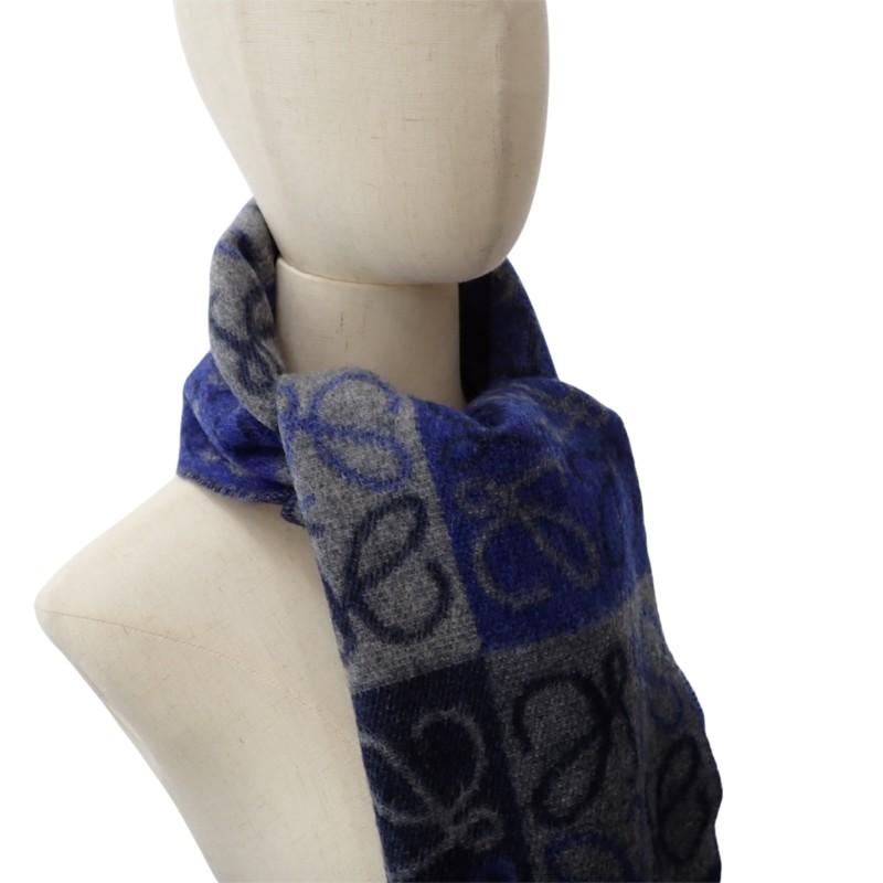 LOEWE  F810487X17 Scarf blue wool/cashmere Women
