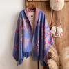 Autumn And Winter Scarf Women'S Ethnic Shawl Cape Thickened Xinjiang Warm Fringed Women'S Scarf
