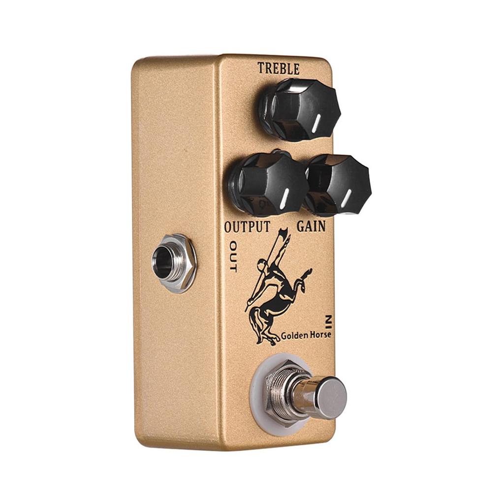 Btuty Golden Horse Guitar Overdrive Effect Pedal Full Metal Shell True Bypass Golden Horse