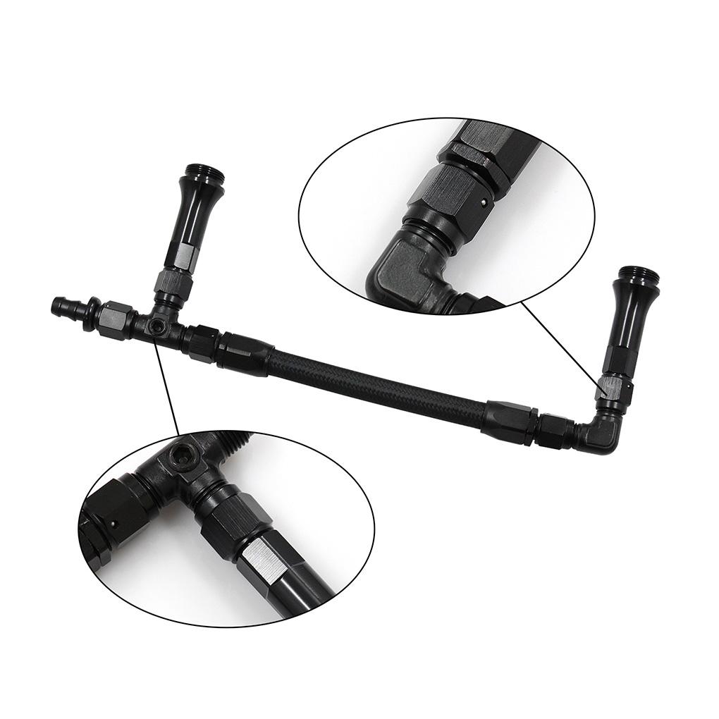 Braided AN6 Dual Feed Carb Fu-el Line Fu-el Line Aluminum Alloy Replacement For 4150 Holley Carburetor 7/8-20 Thread