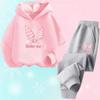 2025 Autumn Korean Girl Clothing Kawaii Kids Clothes Cute Children's Hoodies and Sweatpant 2pcs Set
