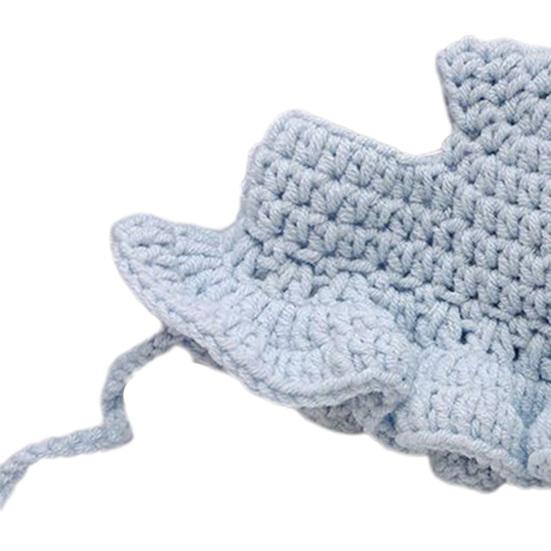 Шапка для питомца Деликатная отделка Подвеска Декор Высокая эластичность Милый питомец Регулируемый ремешок Вязаная шапка для вечеринки