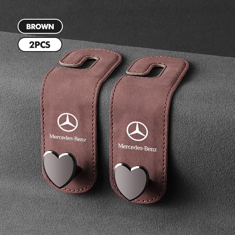 Car Seat Headrest Hook Hidden Hook Suede Metal Hanging Hanger For Mercedes Benz AMG A C E S G Class W201 W210 W108 W204 W205 UWXYZ1