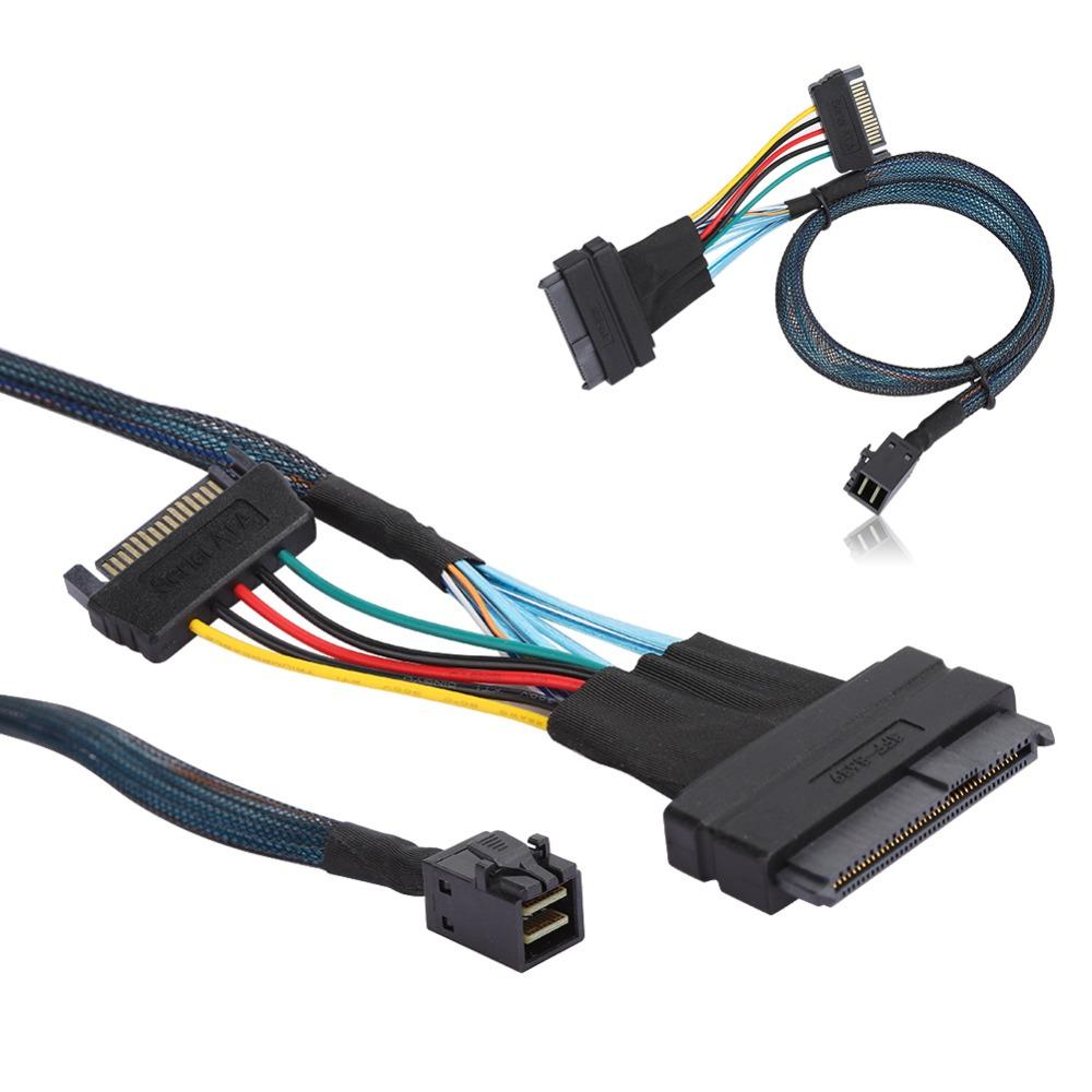 50cm SFF8643 to SFF8639 Cable High Speed Server Connector Cable Mini SAS Cable  Mini Server Setup
